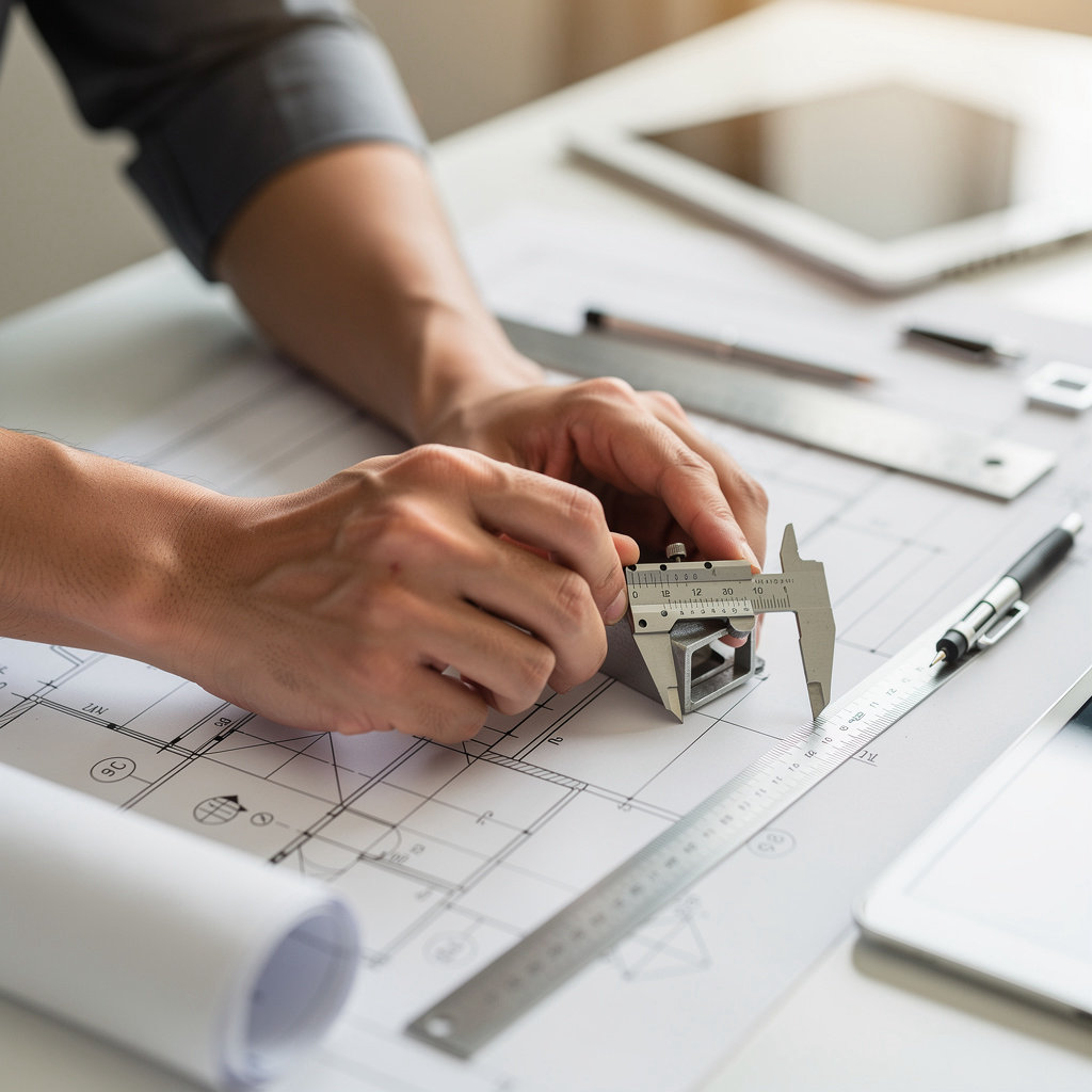 David D. Smith Engineer A.P.C. San Diego engineering team reviewing structural plans and blueprints